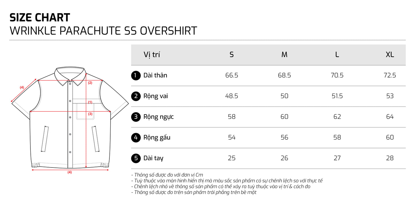 Size chart - TJO4SSH1