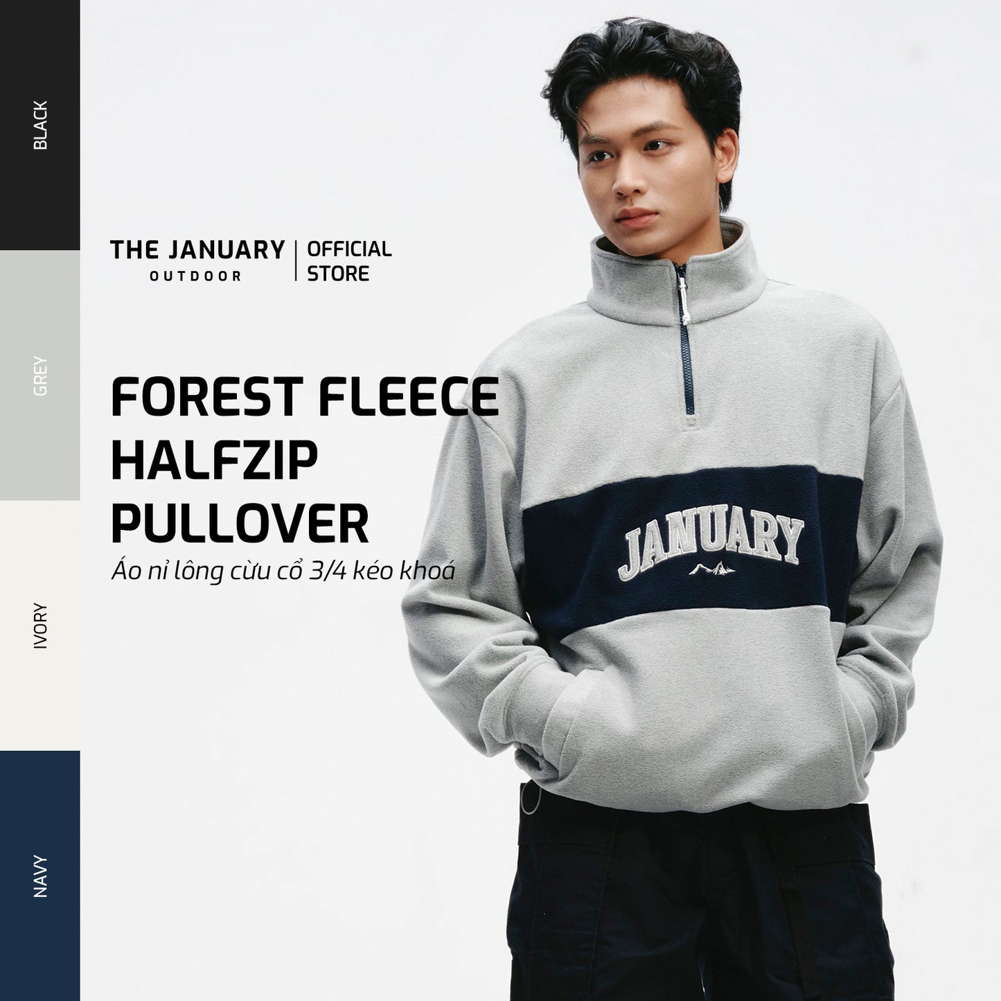 TJO Forest Fleece Half-zip Pullover