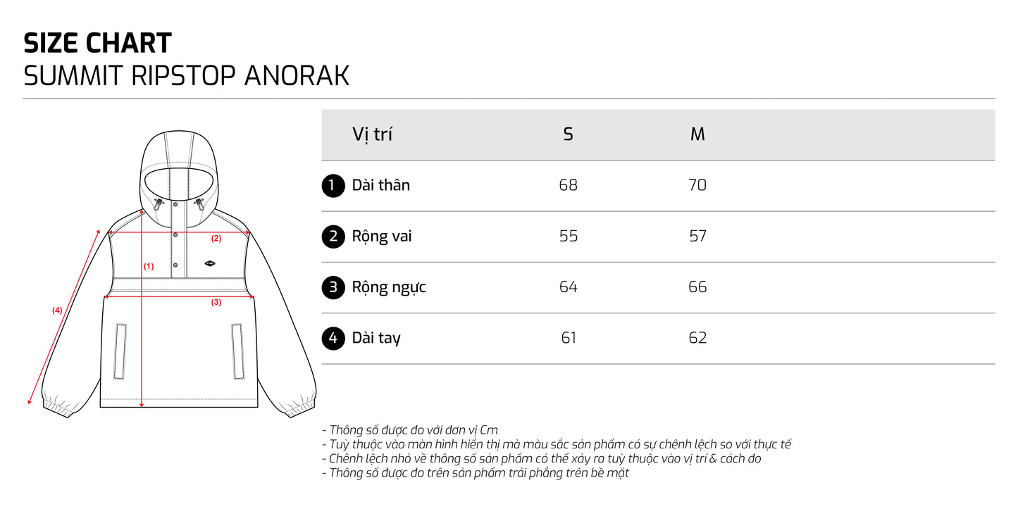 Size chart - TJO4SA1
